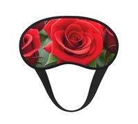 Schlafmaske mit roten Rosenblüten für Seitenschläfer, Cup-förmige Verdunkelung, Augenmaske, Schattierungen, Abdeckung für Damen und Herren