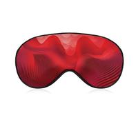 Schlafmaske mit roten Wellen, weich, bequem, Augenmaske mit verstellbarem Riemen, Augenabdeckung, Augenschatten für Männer und Frauen, Arbeit, Reisen