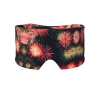 Schlafmaske mit schönem Feuerwerk-Druck, licht-weich, Komfort-Augenbinde mit verstellbarem Kopfband