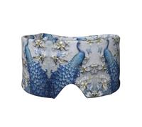 Schlafmaske mit schönem Pfauen-Aufdruck, weiche Augenabdeckung, schalldicht, Ohrenschützer, Stirnband für Reisen, Nickerchen