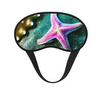 Schlafmaske mit Seestern-Motiv, für Seitenschläfer, Cup-Form, Verdunkelung, Augenmaske, Schattierungen, Abdeckung für Damen und Herren