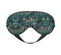 Schlafmaske mit skandinavischen Tieren, Augenmaske zum Schlafen, voll verstellbarer Riemen, Augenabdeckungen für Damen/Herren