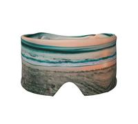 Schlafmaske mit Strand-Sonnenuntergang-Motiv, lichtundurchlässig, weich, bequem, mit verstellbarem Kopfband