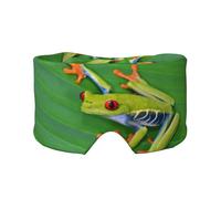Schlafmaske mit Tierfrosch-Blättern, weich, hautfreundlich, Augenabdeckungen, lichtblockierende Schlafmaske für Reisen, Yoga, Nickerchen