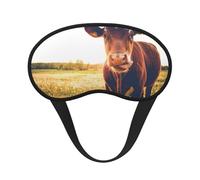 Schlafmaske mit Tierkuh-Druck, Augen-Schlafmaske für Damen und Herren, für totale Dunkelheit, reduziert geschwollene Augenmaske