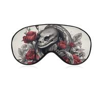 Schlafmaske mit Tiermotiv auf Blumen, mit verstellbarem Riemen, bequeme und weiche Augenmaske zum Schlafen, Lichtblockierung, leichte und atmungsaktive Augenabdeckung für Männer und Frauen