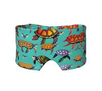 Schlafmaske mit Tiermotiv, Meeresschildkröten, blockiert Licht, weich, bequem, Augenbinde mit verstellbarem Kopfband