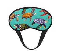 Schlafmaske mit Tiermotiven, Motiv: Meeresschildkröten, für Seitenschläfer, Cup-Form, Verdunkelung, Augenmaske, Schattierungen, Abdeckung für Damen und Herren