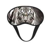 Schlafmaske mit Tigermotiv, für Damen und Herren, weiche und bequeme Schlafmaske, Verdunkelung, Augenabdeckung für Reisen, Yoga, Nickerchen, Schichtarbeit, Schwarz und Weiß