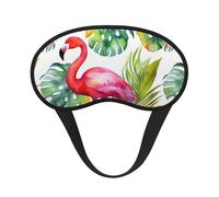 Schlafmaske mit tropischem Aquarell, Ananas, Flamingo, für Damen und Herren, Augenmaske zum Schlafen, lichtblockierend, Augenbinde für Flugschläfer, weich, atmungsaktiv, Reiseaugenabdeckung für