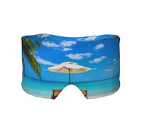 Schlafmaske mit tropischem Meeresdruck, weich, hautfreundlich, lichtblockierend, Schlafmaske für Reisen, Yoga, Nickerchen