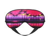 Schlafmaske mit tropischem Palmen-Druck, Augenbinde, weicher Augenschutz für Damen und Herren, für Reisen, Nickerchen, Meditation