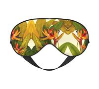 Schlafmaske mit tropischem Paradiesvogel-Druck, Augenbinde, weicher Augenschutz für Damen und Herren, für Reisen, Nickerchen, Meditation