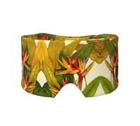 Schlafmaske mit tropischem Paradiesvogel für Männer und Frauen, weiche Augenabdeckung, schalldicht, Ohrenschützer, Stirnband für Reisen, Nickerchen