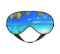 Schlafmaske mit tropischem Sonnenstrand, Augenmaske zum Schlafen, voll verstellbarer Riemen, Augenabdeckungen für Damen/Herren