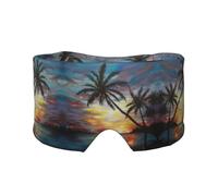 Schlafmaske mit tropischem Sonnenuntergang, weich, hautfreundlich, Augenabdeckungen, lichtblockierende Schlafmaske für Reisen, Yoga, Nickerchen