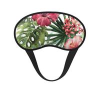 Schlafmaske mit tropischen Blättern, Augen-Schlafmaske für Damen und Herren, für totale Dunkelheit, reduziert geschwollene Augenmaske