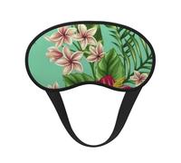 Schlafmaske mit tropischen Blättern und Blumen, für Seitenschläfer, niedliche Verdunkelung, Augenmaske, Abdeckung für Zuhause oder Reisen