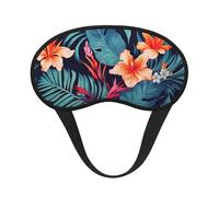Schlafmaske mit tropischen Blumen, für Damen und Herren, weiche und bequeme Schlafmaske, Verdunkelung, Augenabdeckung für Reisen, Yoga, Nickerchen, Schichtarbeit
