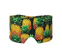 Schlafmaske mit tropischen Früchten, Ananas-Druck, licht-weich, bequem, Augenbinde, mit verstellbarem Kopfband