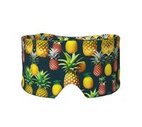 Schlafmaske mit tropischen Früchten, Ananas-Druck, licht-weich, bequem, Augenbinde, mit verstellbarem Kopfband