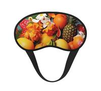 Schlafmaske mit tropischen Früchten und Blumen, weiche und bequeme Schlafmaske, Verdunkelung, Augenabdeckung für Reisen, Yoga, Nickerchen, Schichtarbeit