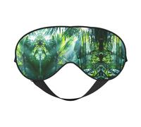 Schlafmaske mit tropischen Palmenblättern, Augenmaske zum Schlafen, voll verstellbarer Riemen, Augenabdeckungen für Damen/Herren