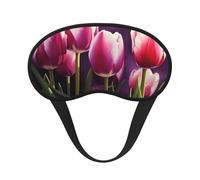 Schlafmaske mit Tulpen für Damen und Herren, weiche und bequeme Schlafmaske, Verdunkelung, Augenabdeckung für Reisen, Yoga, Nickerchen, Schichtarbeit