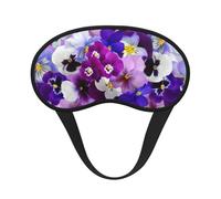 Schlafmaske mit violettem Blumendruck, Augen-Schlafmaske für Damen und Herren, für totale Dunkelheit, reduziert geschwollene Augenmaske