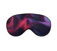 Schlafmaske mit violettem Muster, weich, bequem, Augenmaske mit verstellbarem Riemen, Augenabdeckung, Augenschatten für Männer und Frauen, Arbeit, Reisen