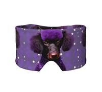 Schlafmaske mit violettem Pudelmuster, kühlend, zum Schlafen in völliger Dunkelheit, weiche Schlafmaske, Geschenke für Männer und Frauen
