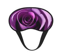 Schlafmaske mit violettem Rosen-Druck, für Seitenschläfer, Cup-Form, Verdunkelung, Augenmaske, Schattierungen, Abdeckung für Damen und Herren