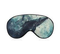 Schlafmaske mit Wal im Wasser, für Damen und Herren, Seitenschläfer-Augenabdeckung mit verstellbarem Riemen, weich, atmungsaktiv, Verdunkelung, rutschfest, tiefes Schlafen, Reisezubehör