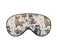 Schlafmaske mit Waschbär-Tieren, weich, bequem, Augenmaske mit verstellbarem Riemen, Augenschutz, Augenschatten für Männer und Frauen, Arbeit, Reisen