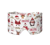 Schlafmaske mit Weihnachtsmann-Aufdruck, weiche Augenabdeckung, schalldicht, Ohrenschützer, Stirnband für Reisen, Nickerchen
