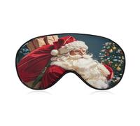 Schlafmaske mit Weihnachtsmann in den Schornstein geklettert, Augenmasken zum Schlafen, Schlafmasken für Damen und Herren, Schlafmaske, Verdunkelung, verstellbare Schlafmaske, Reiseaugenmaske,