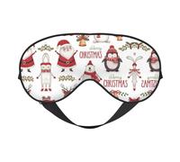 Schlafmaske mit Weihnachtsmann-Motiv, glatt, weich, verstellbar, Schattierung, Augenbinde, Augenmaske für Ausruhen, Reisen