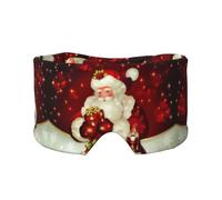 Schlafmaske mit Weihnachtsmann-Motiv, weiche Augenabdeckung, schalldicht, Ohrenschützer, Stirnband für Reisen, Nickerchen
