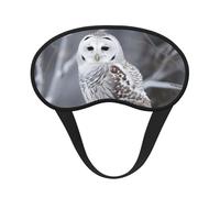 Schlafmaske mit weißen Eulen, für Damen und Herren, Augenmaske zum Schlafen, lichtblockierend, Schlafmaske mit elastischem Band, Augenbinde für Flugschläfer, weich, atmungsaktiv, Reiseaugenabdeckung