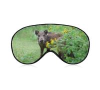 Schlafmaske mit Wildschwein-Tieren auf der Suche nach Nahrung, für Männer, Frauen, Teenager, Kinder, Nachtschlaf, Augenschatten, Komfort, für Reisen, Yoga, Nickerchen