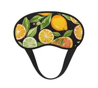 Schlafmaske mit Zitrusfruchtmuster, für Damen und Herren, Augenmaske zum Schlafen, lichtblockierend, Schlafmaske mit elastischem Band, Augenbinde für Flugschläfer, weich, atmungsaktiv,