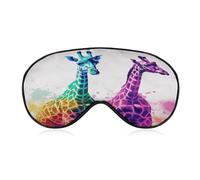 Schlafmaske mit zwei Giraffen, Augenmasken für den Schlaf, Schlafmasken für Damen und Herren, Schlafmaske, Verdunkelung, verstellbare Schlafmaske, Reiseaugenmaske, Seitenschläfer-Augenmaske