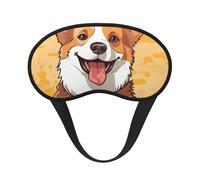 Schlafmaske, niedliche Corgi-Hunde-Augenmaske zum Schlafen, Verdunkelung, Augenschlaf für Männer und Frauen, Schlafmaske, bequeme Augenbinde, Augenschatten für Nachtschlaf, Reisen, Nickerchen, Büro