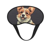 Schlafmaske, niedliche Corgi-Hunde-Illustration, Augenmaske zum Schlafen, Verdunkelung, Augenschlaf für Männer und Frauen, Schlafmaske, bequeme Augenbinde, Augenschatten für Nachtschlaf, Reisen,