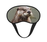 Schlafmaske, Otter Tieraugenmaske zum Schlafen, Verdunkelung, Augenschlaf für Männer und Frauen, Schlafmaske, bequeme Augenbinde, Augenschatten für Nachtschlaf, Reisen, Nickerchen, Büro