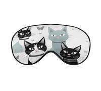 Schlafmaske Schwarz Weiß Katzenaugen Schlafmaske für Damen und Herren Schlafmaske, Schlafmaske, Schlafmaske, lustige Schlafmaske, süße Schlafmaske