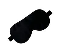 Schlafmaske seide Schlaf-Augenmaske aus reiner Seide, beidseitig, modische Seiden-Augenabdeckung, Schatten, weiche Augenbinde, Reise-Entspannungshilfe, mehrfarbig(Black)