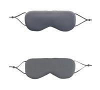 Schlafmaske, warme und kalte Doppelnutzung, weiche Seide, Augenmaske, Nachtverdunkelung, Augenbinde, Augenschatten mit verstellbarem Gummiband, Reiseschatten (Grau, 1 Stück)