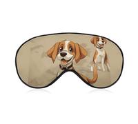 Schlafmaske, weich, bequem, Augenmaske mit verstellbarem Riemen, Augenabdeckung, Cartoon-Beagle-Hund, Augenschatten für Männer und Frauen, Arbeit, Reisen