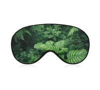 Schlafmaske, weich, bequem, Augenmaske mit verstellbarem Riemen, Augenabdeckung, dicht wachsende grüne Pflanzen, Augenschatten für Männer und Frauen, Arbeit, Reisen